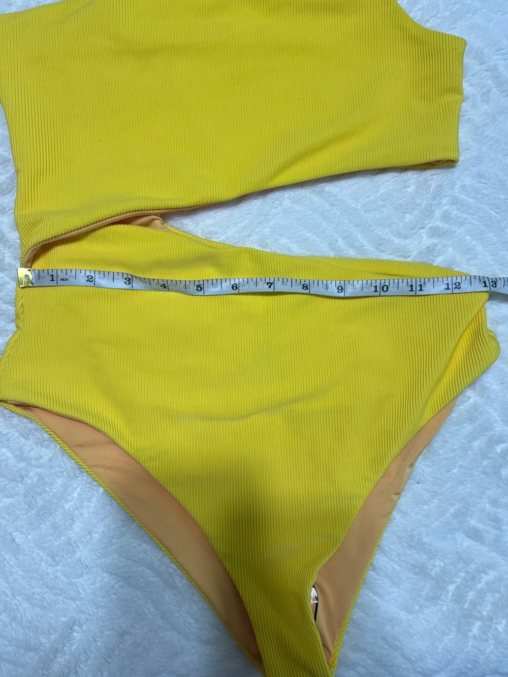 Beach Riot x Free People Celine One Piece Swimsuit Lemon Yellow Cutout M NWT